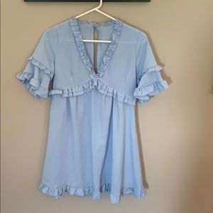 Light Blue Ruffle Dress